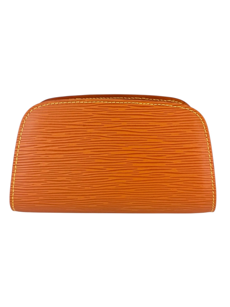 Louis Vuitton Brown-Orange Epi Leather Dauphine Pouch