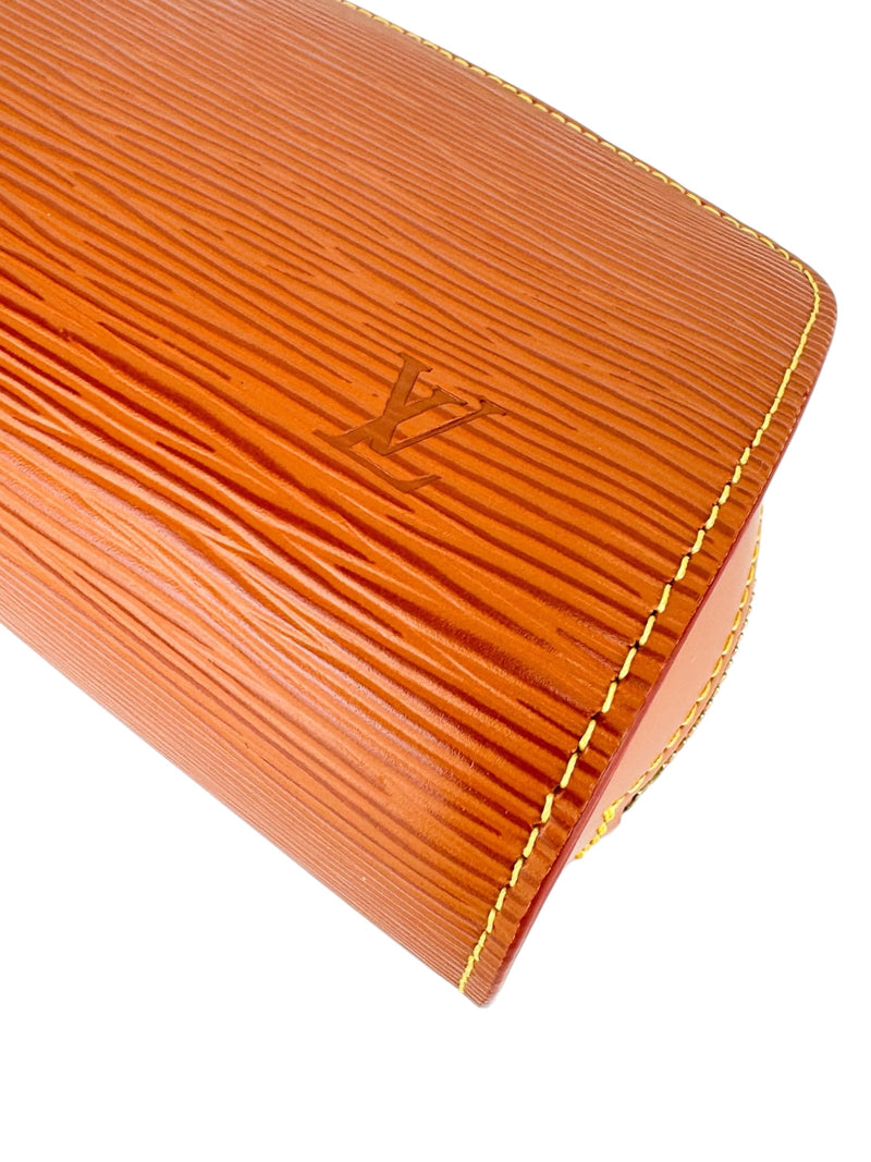 Louis Vuitton Brown-Orange Epi Leather Dauphine Pouch