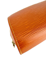 Louis Vuitton Brown-Orange Epi Leather Dauphine Pouch