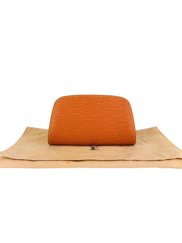 Louis Vuitton Brown-Orange Epi Leather Dauphine Pouch