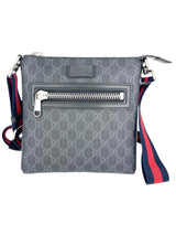 Gucci Black and Grey Coated Canvas GG Supreme Crossbody Bag