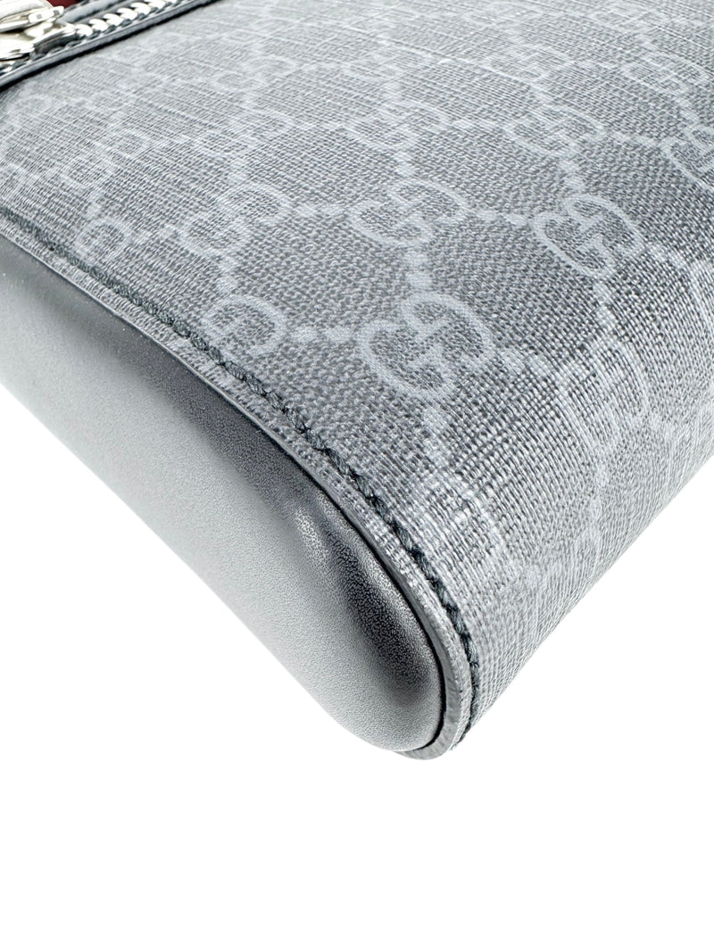 Gucci Black and Grey Coated Canvas GG Supreme Crossbody Bag