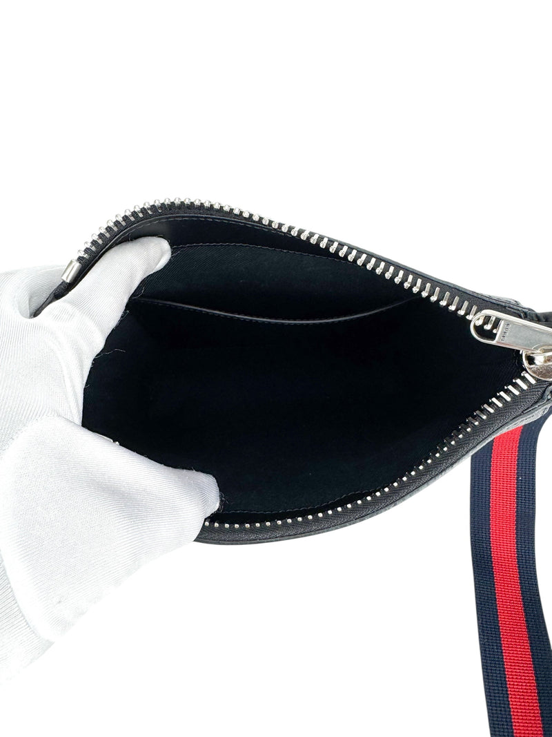 Gucci Black and Grey Coated Canvas GG Supreme Crossbody Bag