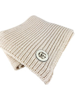Gucci Light Beige and Gold Woven Scarf