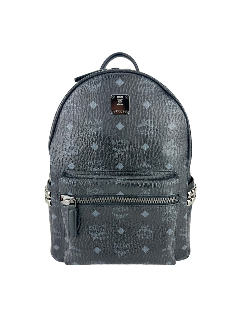MCM Black Napa Leather Stark Side Studs Backpack Season 2 Consign