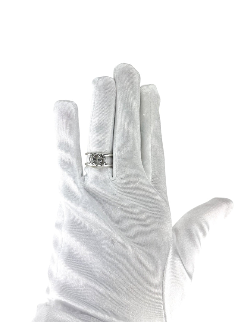 Gucci Sterling Silver Interlocking GG Ring