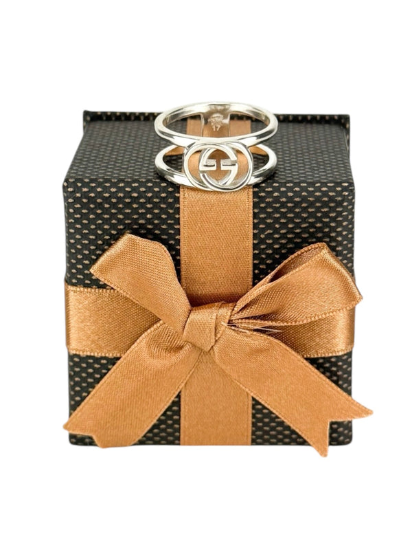 Gucci Sterling Silver Interlocking GG Ring