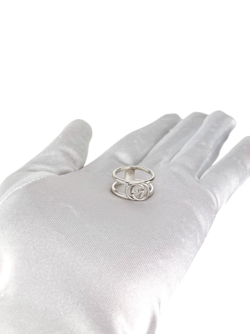 Gucci Sterling Silver Interlocking GG Ring
