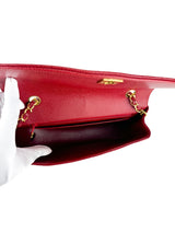 Chanel Red Caviar Leather Diana Shoulder Bag
