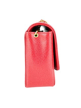 Chanel Red Caviar Leather Diana Shoulder Bag