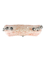 Chanel Light Pink Canvas and Sequin Paillette Single Flap Shoulder Bag