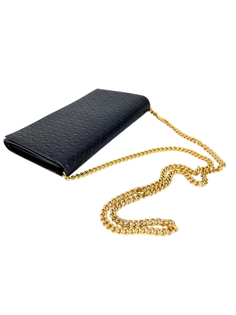 Saint Laurent Black Leather Chain Wallet