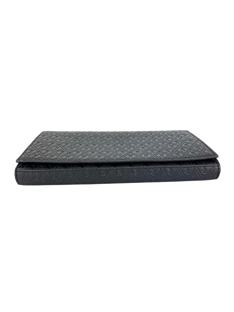 Saint Laurent Black Leather Chain Wallet