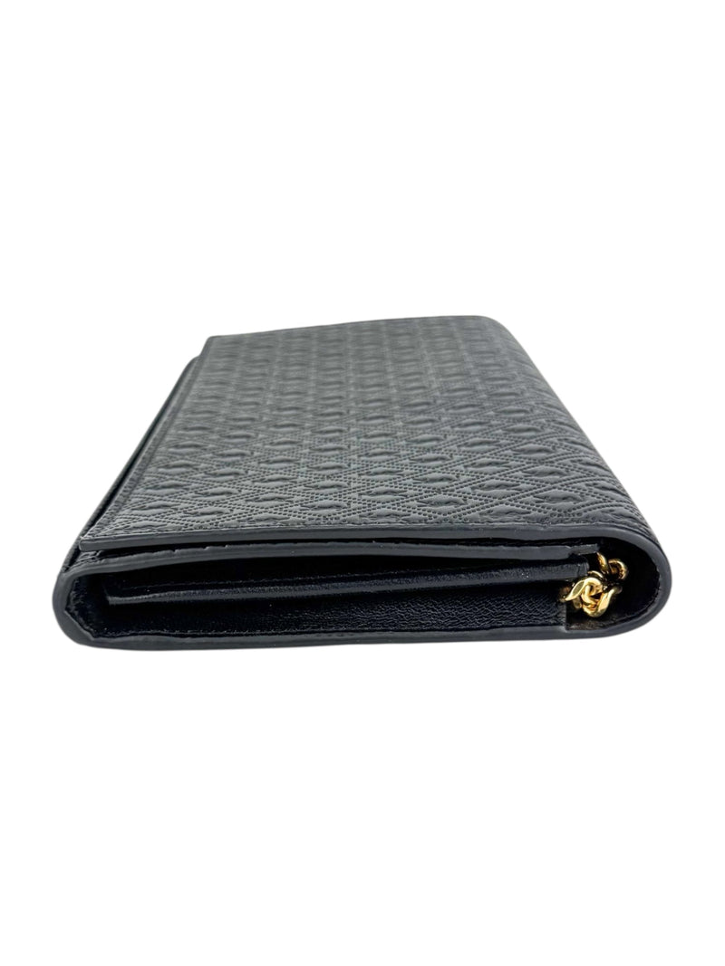 Saint Laurent Black Leather Chain Wallet