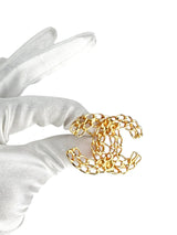 Chanel Gold Coco Mark Chain Brooch