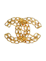 Chanel Gold Coco Mark Chain Brooch