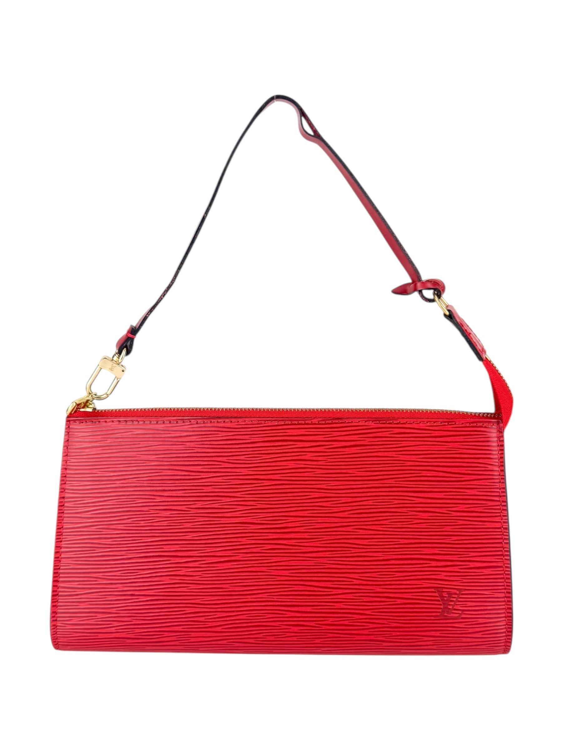 Louis Vuitton Castilian Red Epi Leather Pochette
