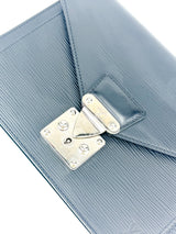 Louis Vuttion Black Epi Leather Pochette Sellier Dragonne Clutch Bag