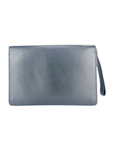 Louis Vuttion Black Epi Leather Pochette Sellier Dragonne Clutch Bag