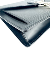 Louis Vuttion Black Epi Leather Pochette Sellier Dragonne Clutch Bag