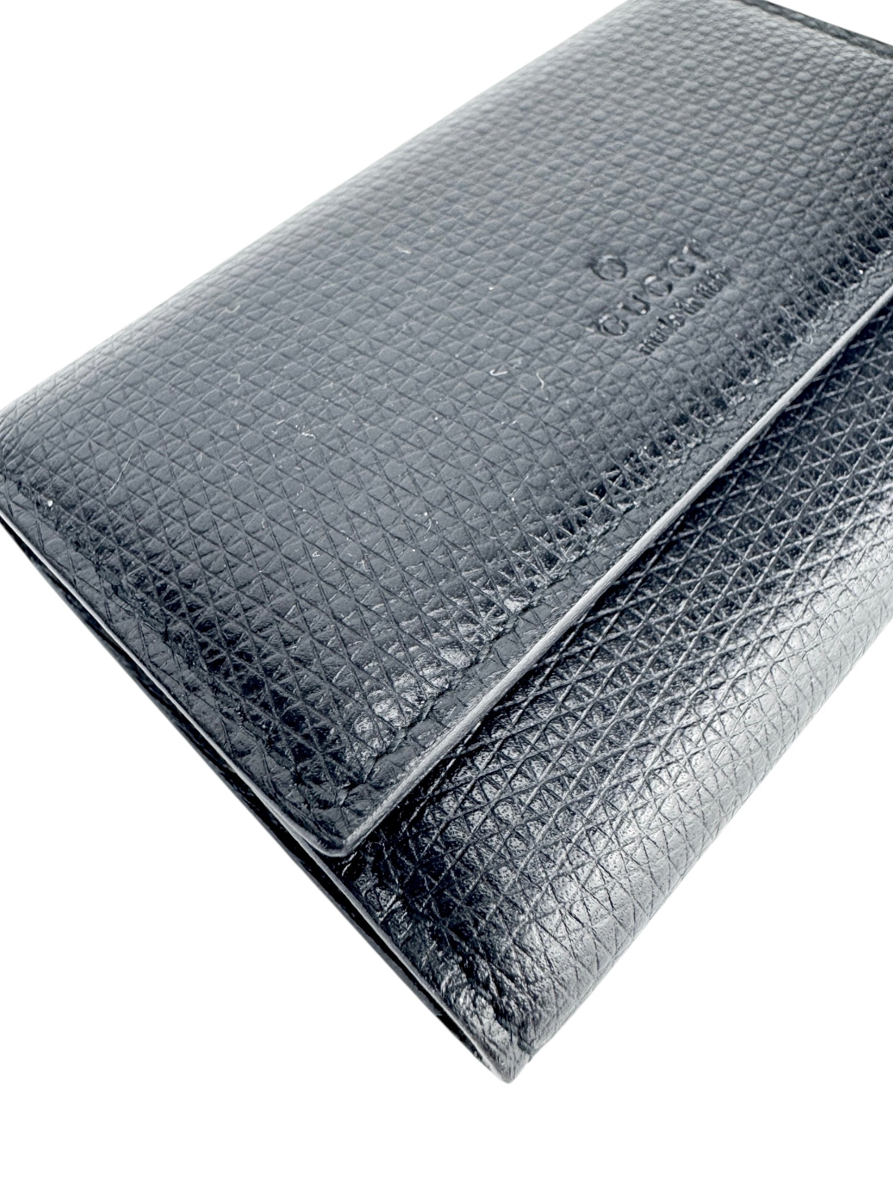 Gucci Black Leather 6-Ring Key Case