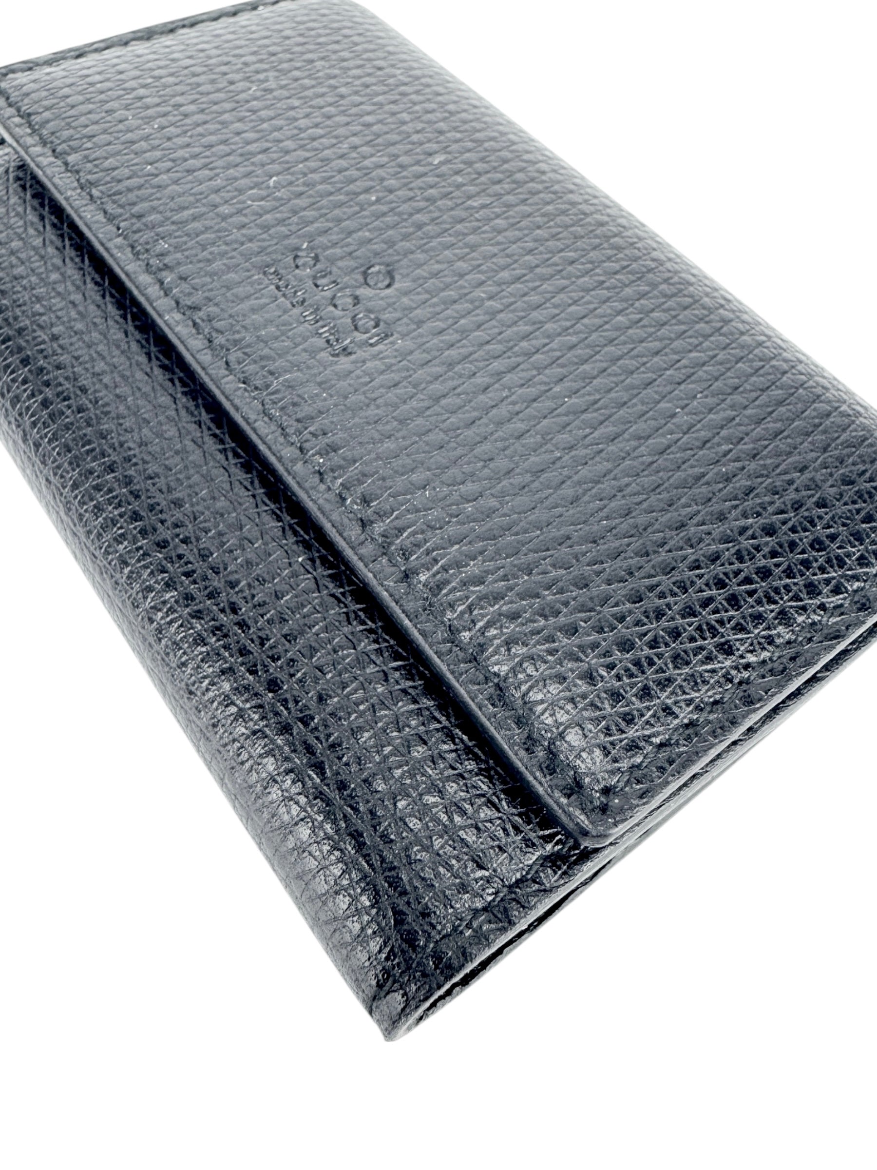 Gucci Black Leather 6-Ring Key Case