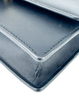 Gucci Black Leather Sylvie Shoulder Bag