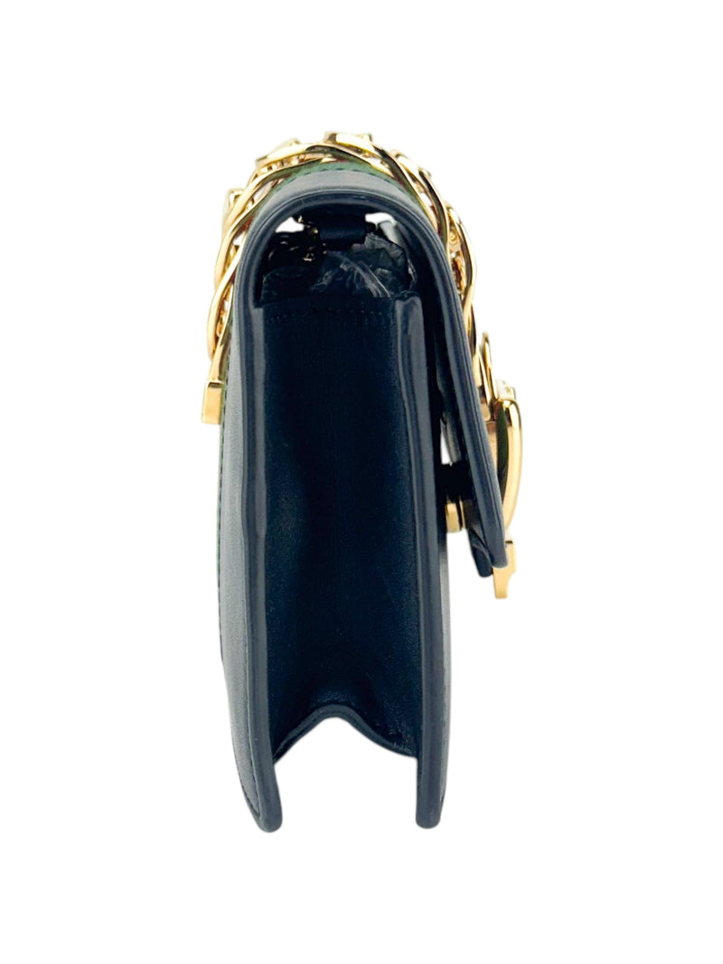 Gucci Black Leather Sylvie Shoulder Bag