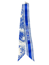 Christian Dior Blue and White Silk Bandeau
