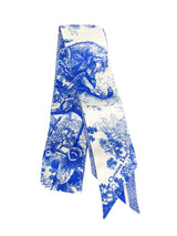 Christian Dior Blue and White Silk Bandeau
