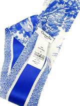 Christian Dior Blue and White Silk Bandeau