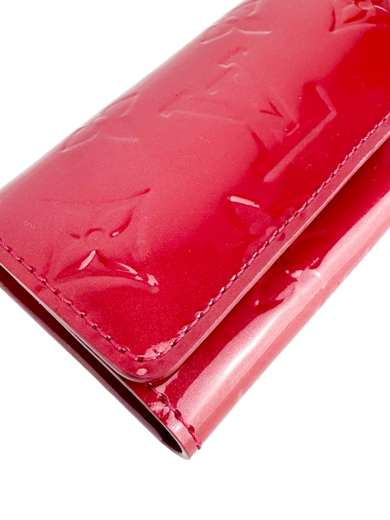 Louis Vuitton Red Vernis 4-Ring Key Case