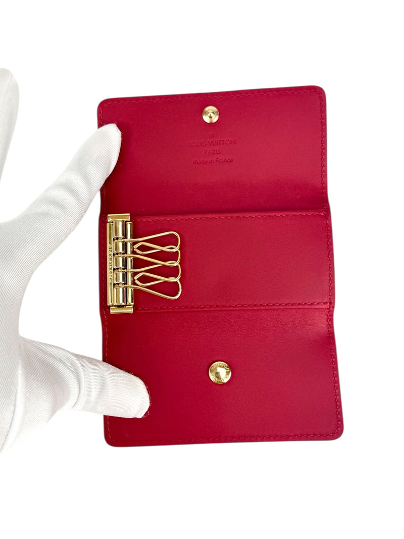 Louis Vuitton Red Vernis 4-Ring Key Case
