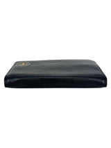 Chanel Black Leather Camellia Wallet On Chain
