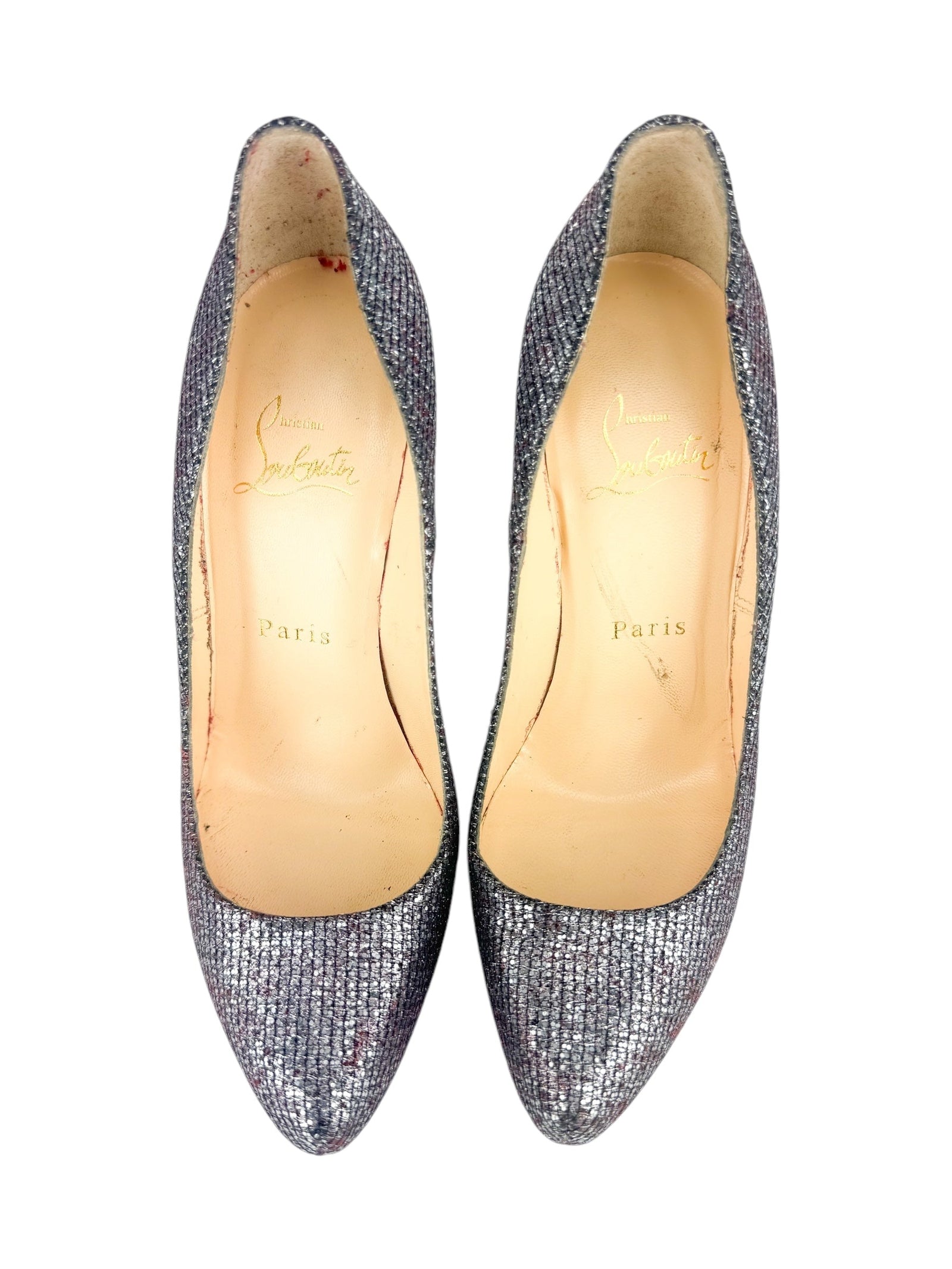 Christian louboutin glitter pumps hot sale