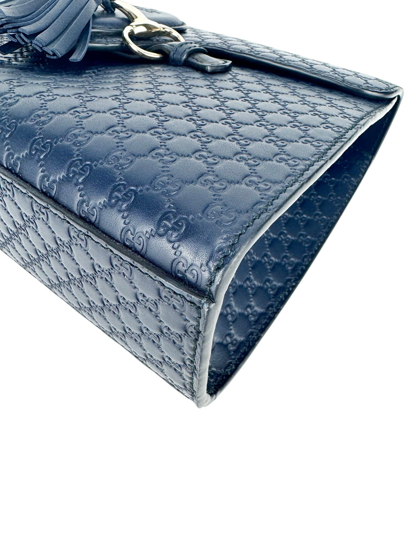 Gucci Navy Microguccisma Emily Shoulder Bag