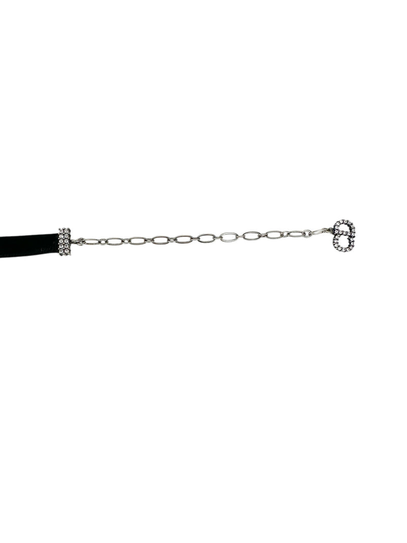 Christian Dior Black Velvet J'adior Choker Neckace
