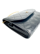 Chanel Vintage Black Lambskin Flap Bag Small