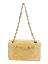 Chanel Vintage Beige Small Lambskin Double Flap