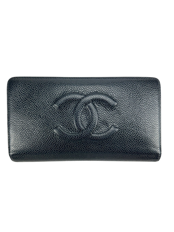 Chanel Black Caviar CC Bi-Fold Wallet