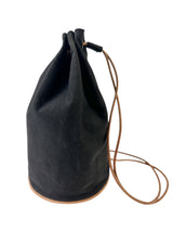 Hermes Black Polochon Canvas Backpack PM