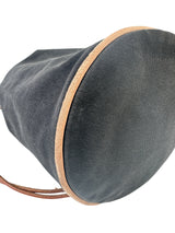 Hermes Black Polochon Canvas Backpack PM