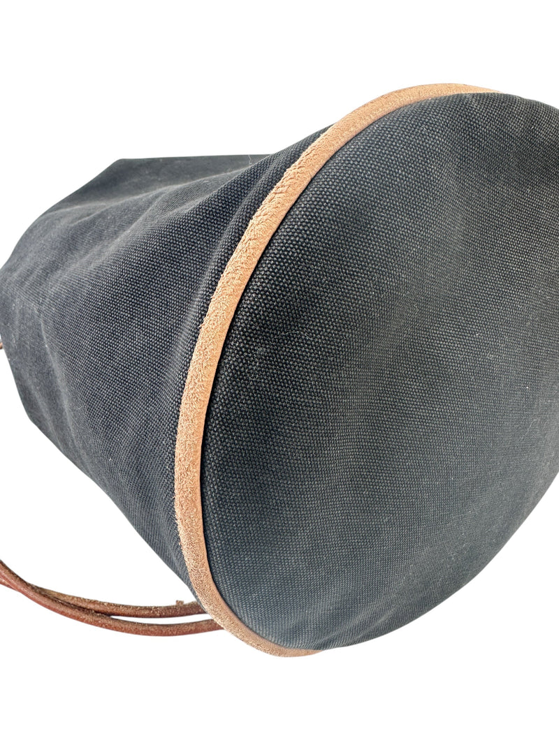 Hermes Black Polochon Canvas Backpack PM