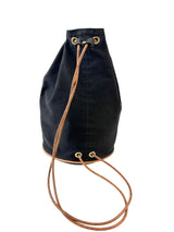 Hermes Black Polochon Canvas Backpack PM