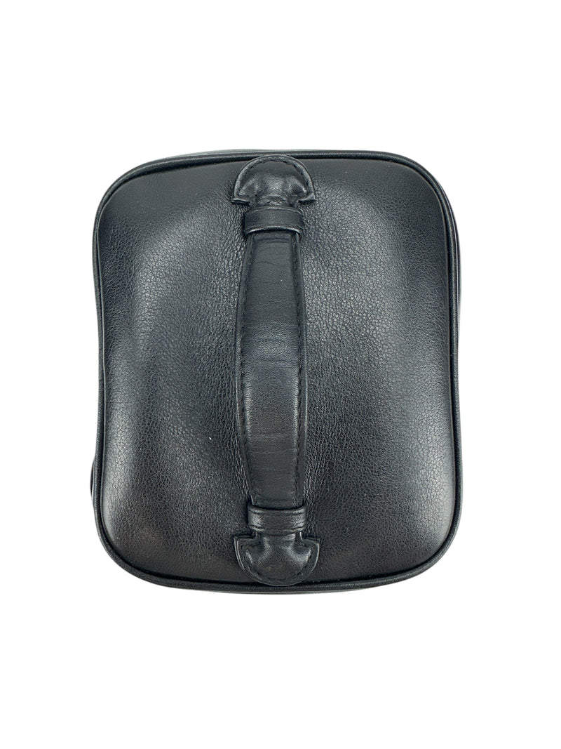 Chanel Vintage Tall Black Lambskin Vanity Case