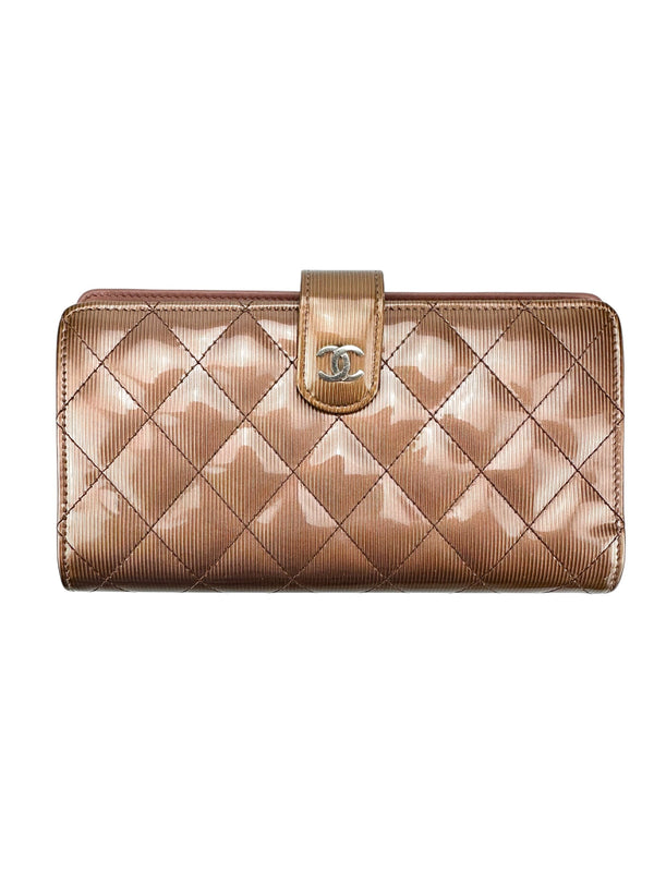 Chanel Bronze Patent Leather Wallet