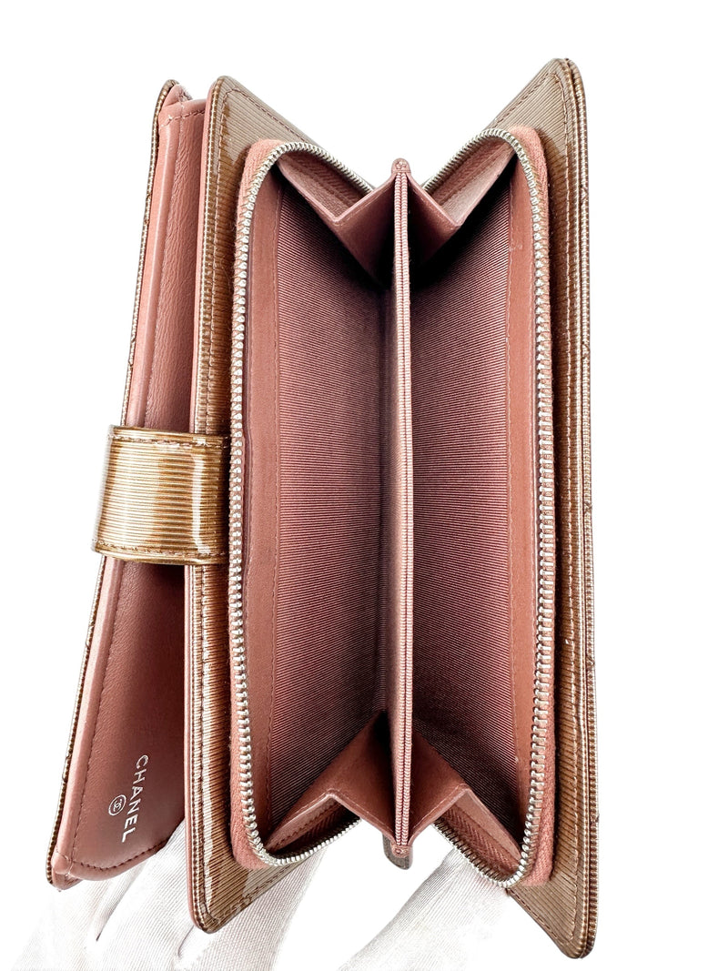 Chanel Bronze Patent Leather Wallet