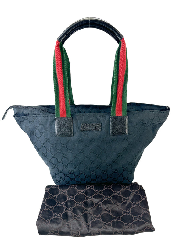 Gucci Black GG Canvas Tote Bag