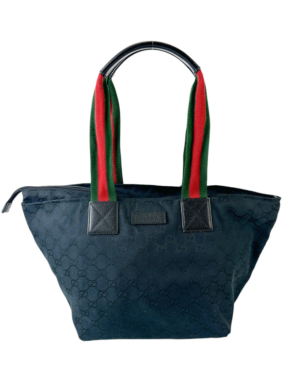 Gucci Black GG Canvas Tote Bag
