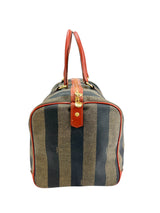Fendi Vintage Pequin Boston Bag